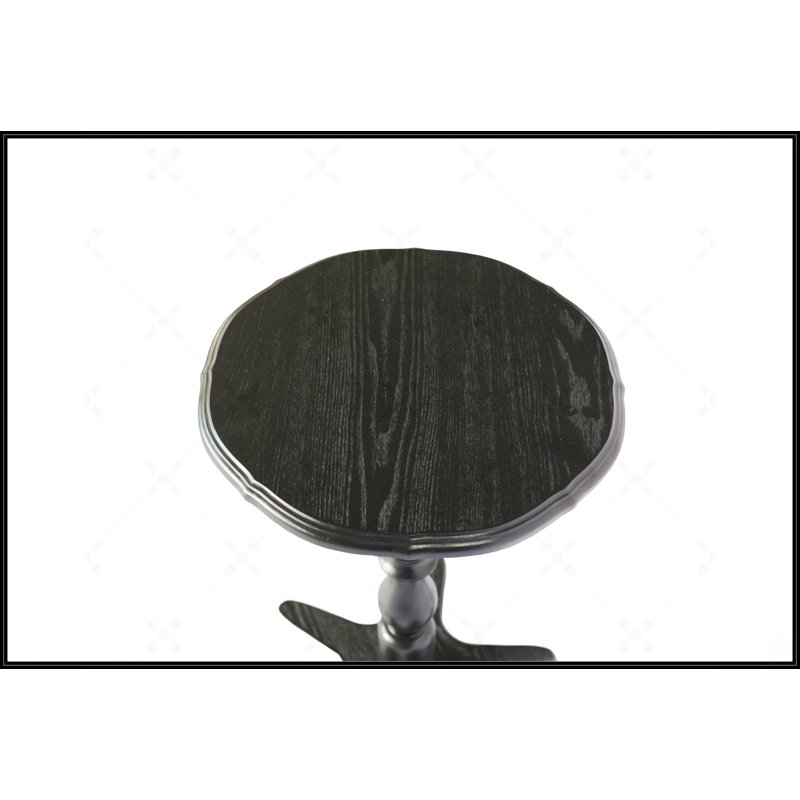 15.75 Inch Round Small End Table, Black