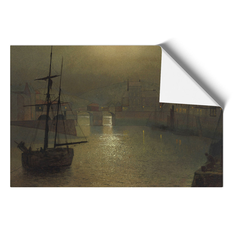 Whitby Harbour Vol.1 by John Atkinson Grimshaw - No Frame Painting, 21cm H x 30cm W x 0.1cm D