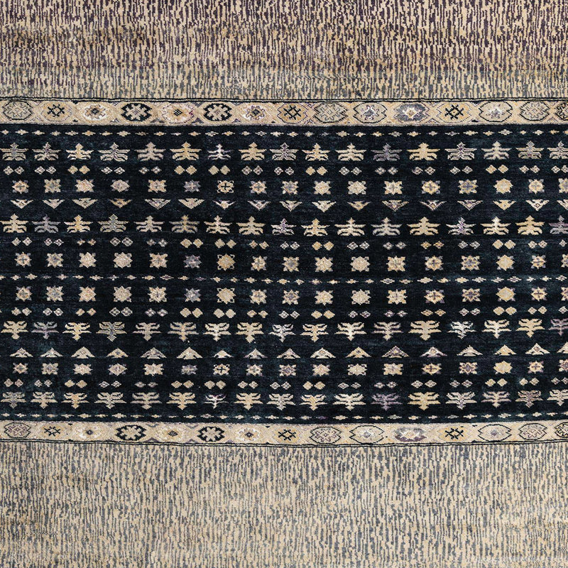 Tapis abstrait moderne 4483, Carré 3 pi