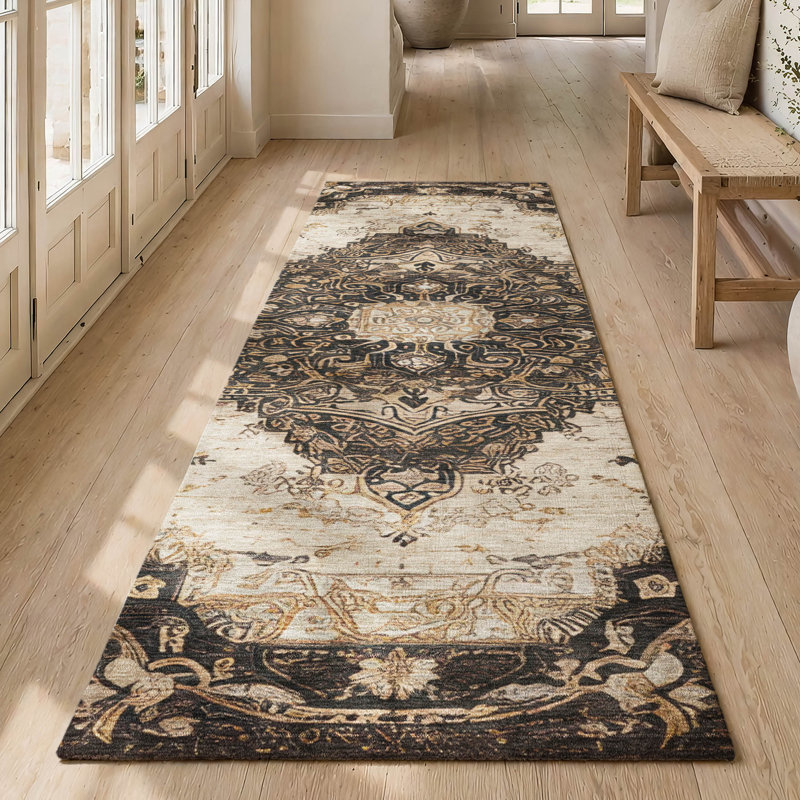Machine Washable Indoor/Outdoor Chantille ACN2875 Global Rug, 2'3" x 7'6" Runner, Brown