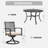 Sutiya 4 - Person Stainless Steel Patio Dining Set Umbrella Hole Included Round Table with Cushions Included
