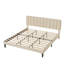 Lit plateforme rembourré en velours amélioré avec tête de lit réglable, conception renforcée et silencieuse, aucun sommier tapissier requis, support de lattes en bois robuste, assemblage facile-658345137-618794010