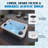 2-Person Plug & Play Acrylic Hot Tub with Ozonator, LED Lighting, Waterfall and Adjustable Jets, Charcoal Gray-120244719