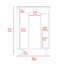 Meuble-lavabo autoportant de 24 po Palmer, une armoire avec division et deux petites tablettes