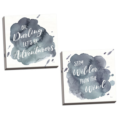 « aquarelle wanderlust adventure i & ii », ensemble de 2 reproductions de peintures à l’aquarelle