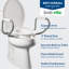 Siège de toilette surélevé 3 po avec poignées, barrière de sécurité Clean, charnières sécuritaires, ronde, blanc