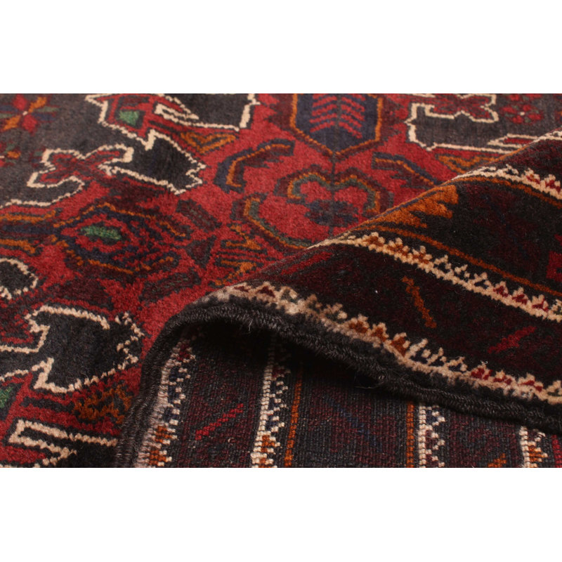 Tapis noir Teimani 3 pi 1 po x 4 pi 7 po