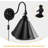 Eniel Steel Plug-in Armed Sconce