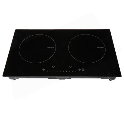 Electric Cooktop, 2 Burners, 24'' Induction Stove Top, Built-In Magnetic Cooktop 1800W, 9 Heating Level Multifunctional Burner, LED Touch Screen W/ Child Lock & Over-Temperature Protection