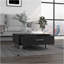 Table basse, un tiroir, quatre pieds, noir