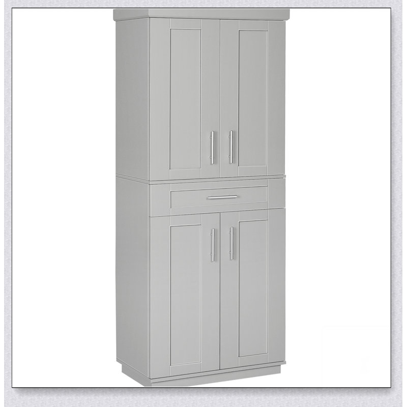 Armoire autoportante avec portes et tiroir Modern Kitchen Pantry