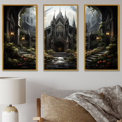 «Black Neo Ecclesiastic Vision Church III», art mural noir