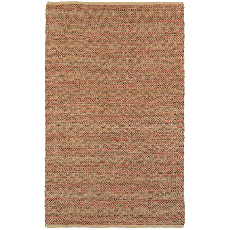 Tapis brun en jute tissé à la main Seacroft, Rectangle 9 pi x 12 pi