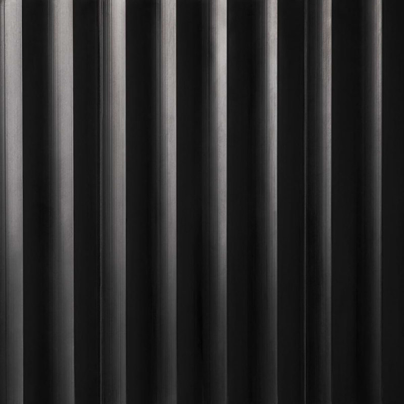 Stonework Black Jade 12x24 Marble Tile, Fluted 3D Honed