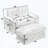 Double Recliner Sofa with USB Charging and Storage Ottoman-1065744521