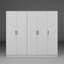 Armoire moderne blanche avec nombreuses tablettes, 70,9 po x 71,0 po x 20,4 po | 100% panneau de particules enduit de mélamine, épaisseur: 0,7 pouce | Conception murale, couleur unie élégante pour une organisation élégante à la maison-847086318-859901511
