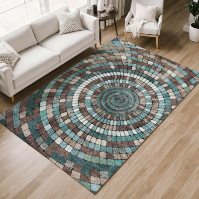 Premium Machine Washable Mayfield AMF2216 geometric Rug