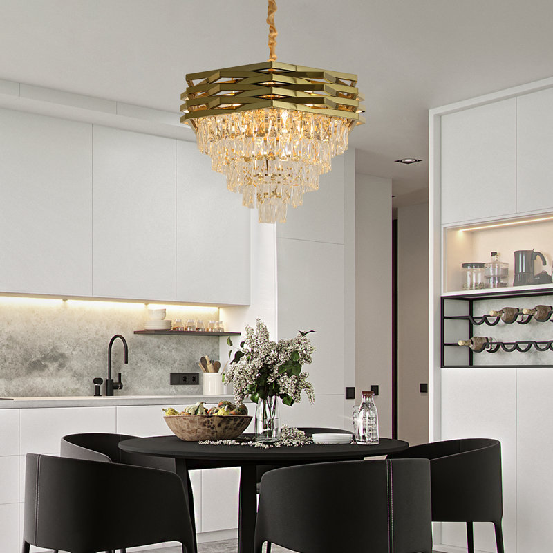 Lustre en cristal luxueux à 12 lumières Xela