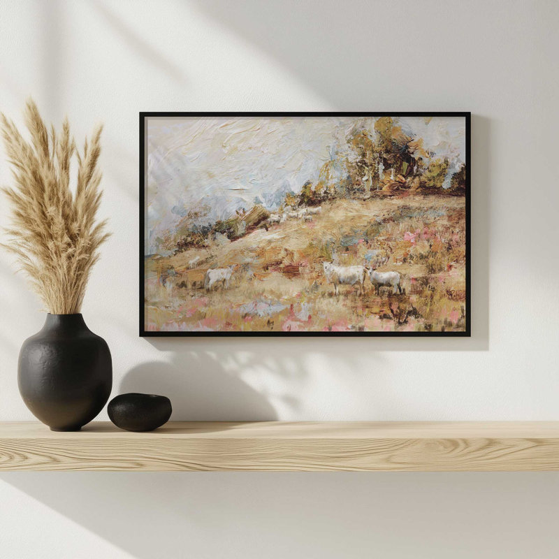 «Arise» par Kamdon Kreations, reproduction d'art, L 30 po x H 20 po, Doré, Impression encadrée