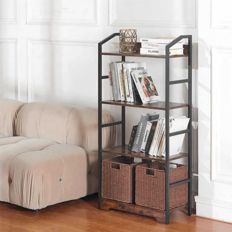 Ernice Metal Standard Baker's Rack, 49.33" H x 25.12" W x 11.61" D, Black/Brown