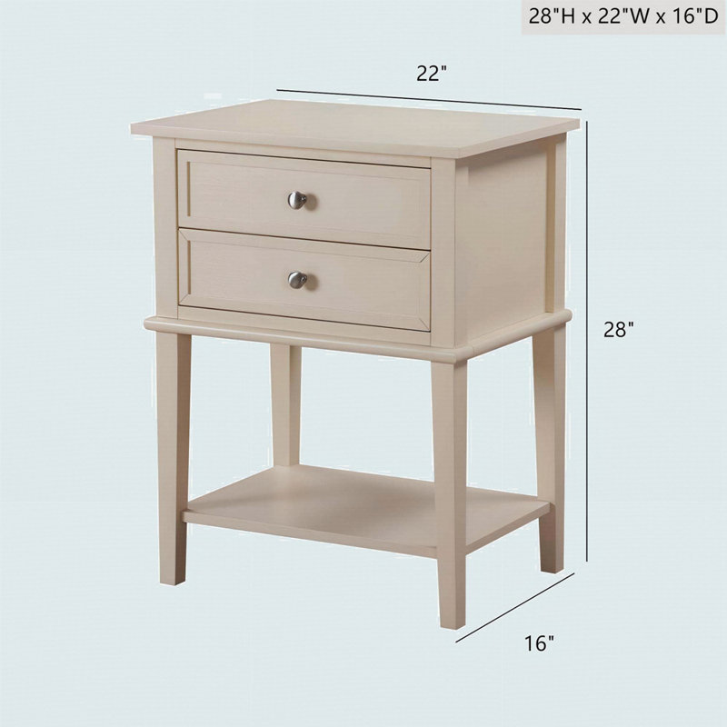 Élégante table de chevet contemporaine beige
