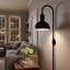 Applique murale moderne à brancher de 66 cm (26 po) avec abat-jour en dôme métallique, culot E26, installation facile, éclairage intérieur, noir-215774754