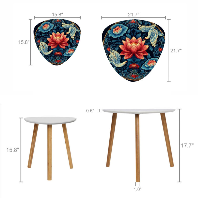 Ensemble de 2 tables basses gigognes Triangle