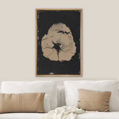 Pastel brun clair, arbre en bois grunge, illustrations abstraites, images bohème modernes minimalistes, impression numérique sur toile, impression numérique sur toile encadrée