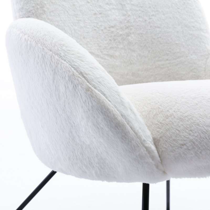 Chaise avec accoudoirs, Blanc