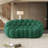 Cenie Modern Upholstered Boneless Arc-Shaped 3D Knit Fabric Loveseat Sofa, No Assembly Required-1218596490