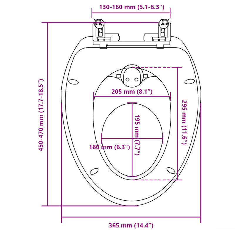 Rauseo Soft Close Elongated Family Toilet Seat