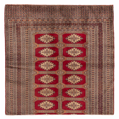 Peshawar Bokhara Red Rug 3'11" x 4'0"
