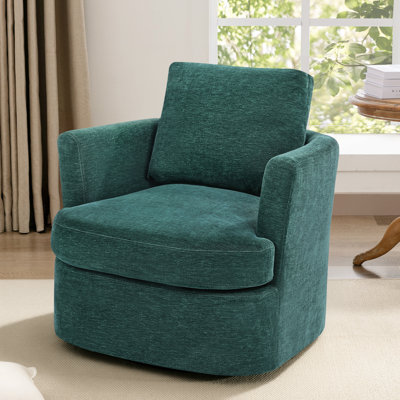 Jocqueline 32.3'' Wide Swivel Barrel Chair