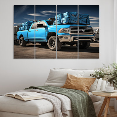 " Teal Pickup Truck Cargo Carrier " 4 - Pieces