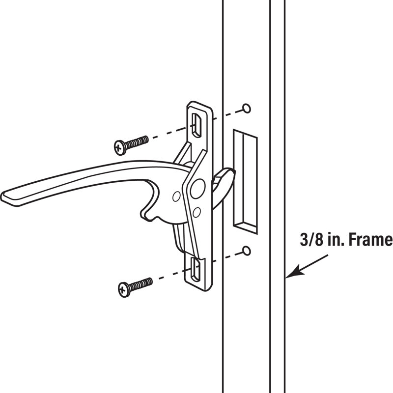 Aluminum Diecast, Right Hand, Casement Window Locking Handle (Single Pack)