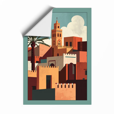 Desert Settlement Art Deco - Framed Print