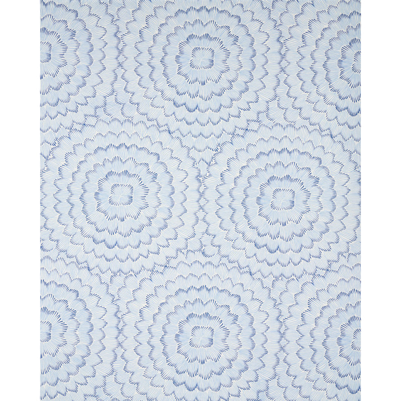 Feather Bloom Fabric, Blue