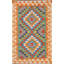 Tapis géométrique en laine Kilim