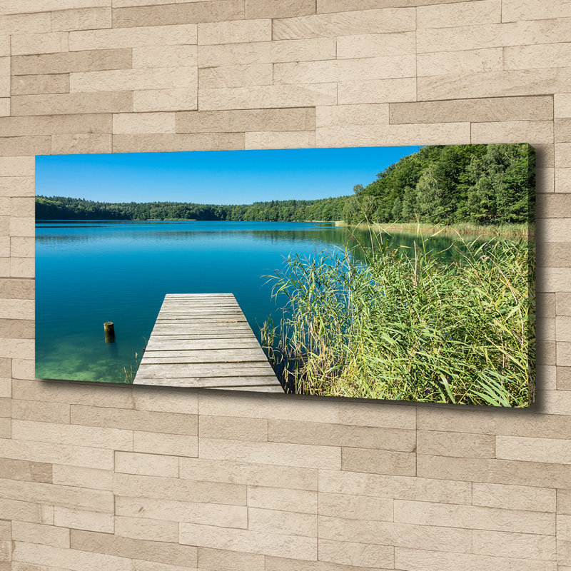 Pier At The Lake - Wrapped Canvas Print