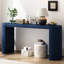 Console avec dessus spacieux en bleu marine pour le bureau
