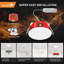 Plafonnier plat 12 pouces, 4 pouces, classé au feu, résistant au feu, 2 heures, 5 CCT, 800 Lm, classé IC, à intensité variable