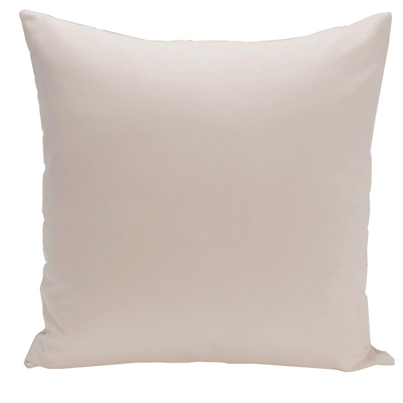 Solid Reversible Throw Pillow, 18" H x 18" W, Cream