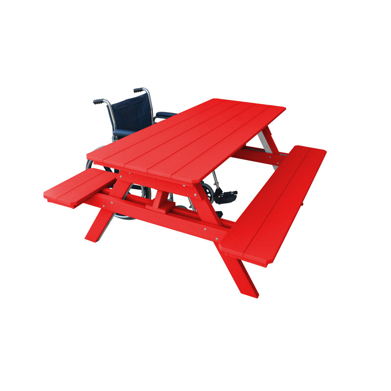 Table de pique-nique Awat, Rouge vif