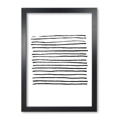 Black Zebra Lines Abstract - Print