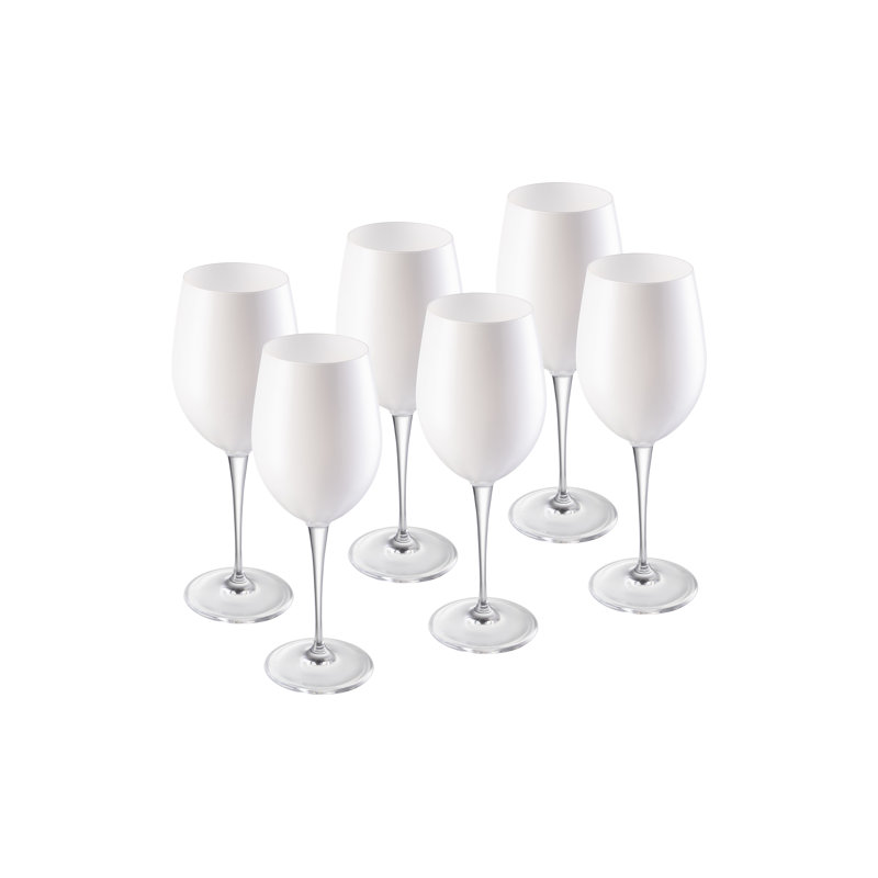 6 pièces 11 oz. Ensemble de verres à vin blanc sans plomb, Transparent, 14