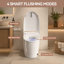 Toilette intelligente une pièce avec bidet intégré, siège à fermeture automatique, sécheuse et eau chaude