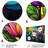 Colorful Jungle Tropical Plams Mosaic - Jungle Metal Wall Art-2060004978