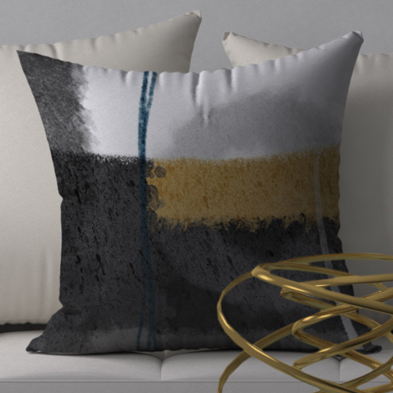 Abstract Throw Pillow, 20" H x 20" W