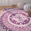 Tapis floral en laine touffeté à la main Miu-29151496