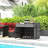 Outdoor Storage Towel Rack & Pool Toy Cabinet, Hot Tub Accessory Storage, Freestanding PE Rattan Wicker Cabinet With Drawer For Indoor, Outdoor Storage Swimming Pool, Spa, Gray